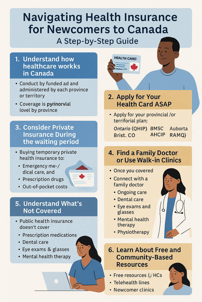 infograph-Navigating Health Insurance for Newcomers to Canada